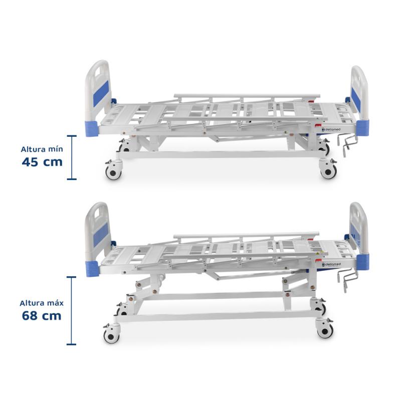 Cama Hospitalar DX3 3 Movimentos até 200 Kg Dellamed
