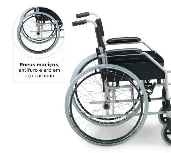Cadeira de Rodas Dobrável em Aço até 120 Kg D100 Dellamed Cadeira de Rodas Dobrável em Aço até 120 Kg D100 Dellamed
